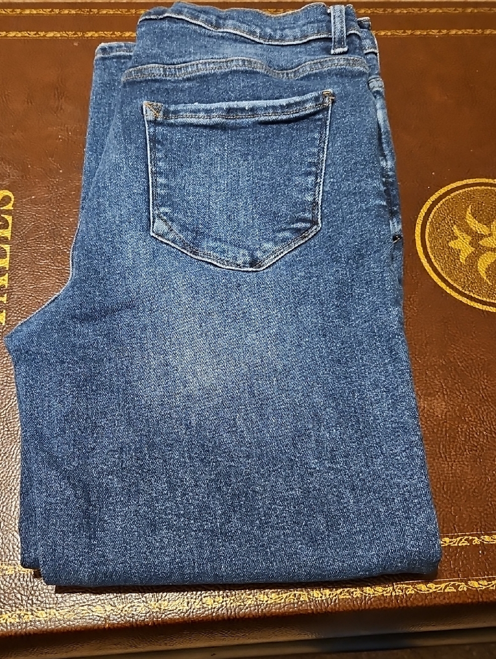 Kensie Women's Straight Jeans in Blue Denim